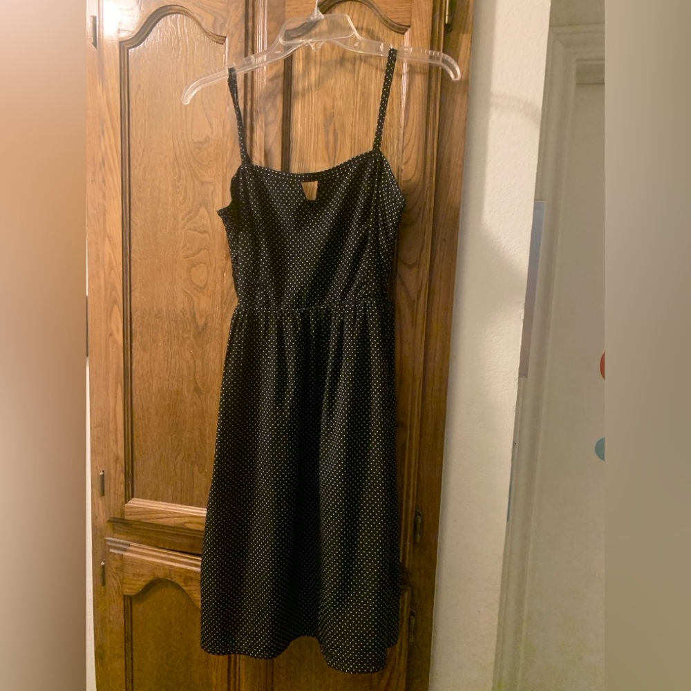 Old Navy Black Sundress with White Dots - size 6